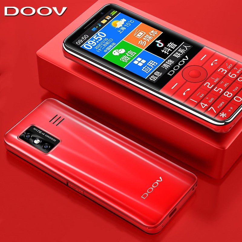 Doov R17 4G Elder Children Mobile Phone Dual Sim Card Feature Phone with Android Keypad Touch Screen 32gb Lot Stock