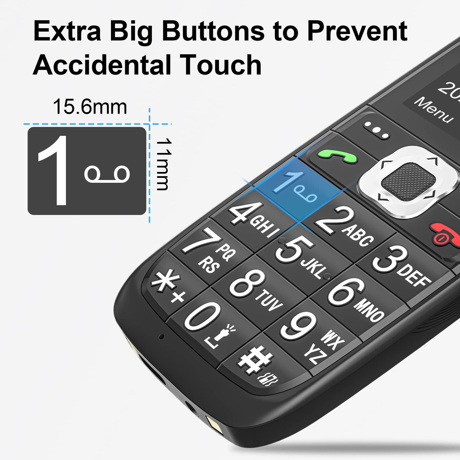easyphone bar Senior Mobile Phone With Free Charging Dock Big Rubber Keypad For Elderly Dual Sim 1000mah barttery cellphone