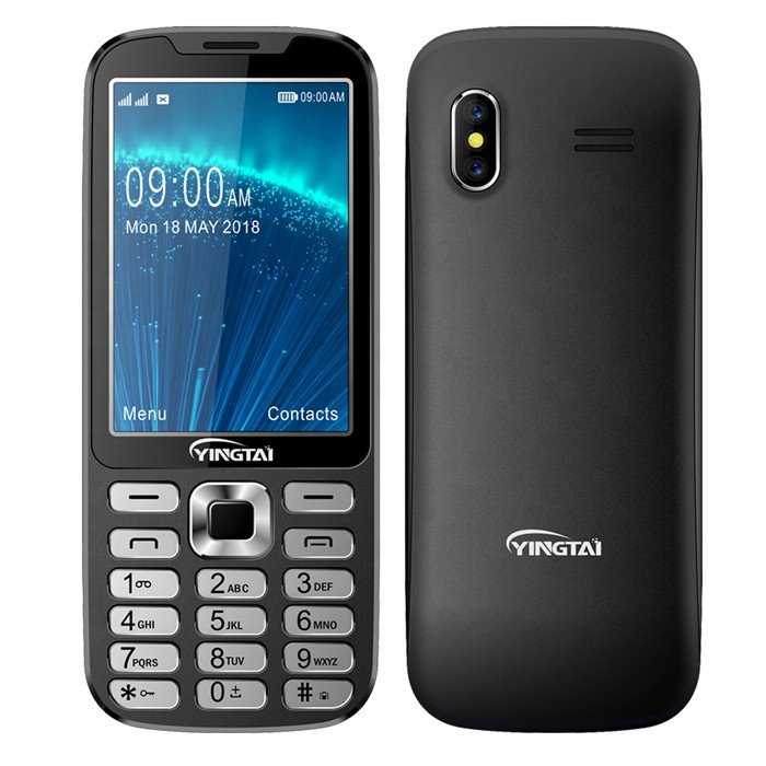 Yingtai bar design GSM quad band 3.5 inch screen feature phones with electroplate keypad