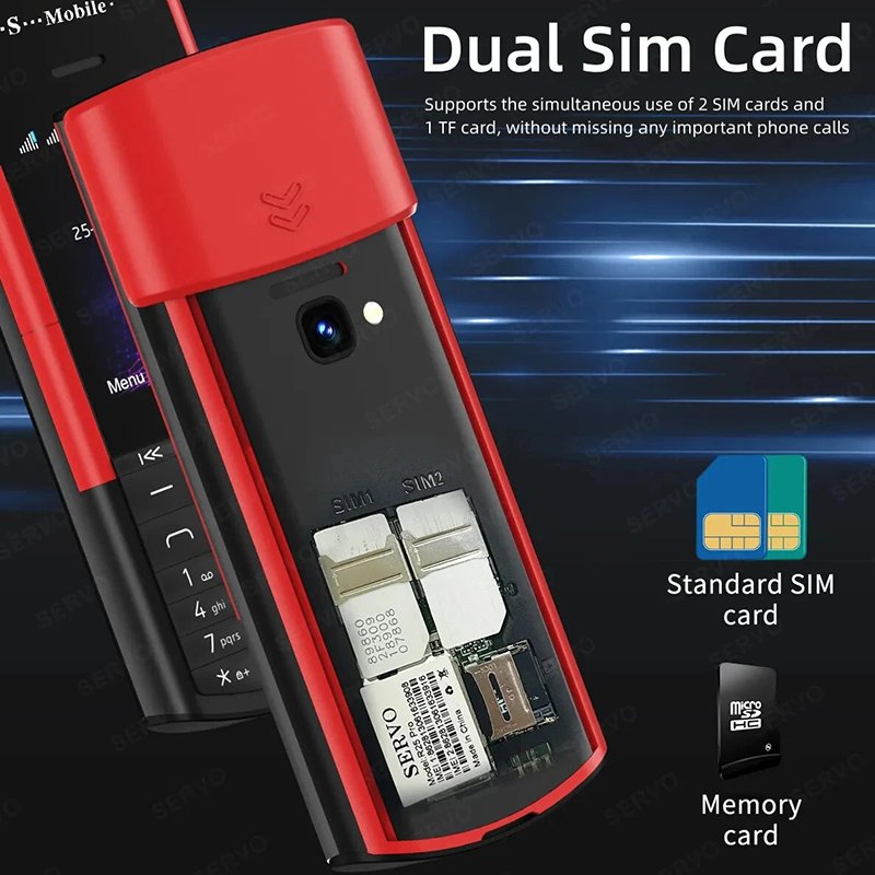 S5710 Keypad Mobile Phone with inbuilt Wireless Earbuds 2.4" Display FM Radio Bluetooth Dial Dual SIM Cellphone