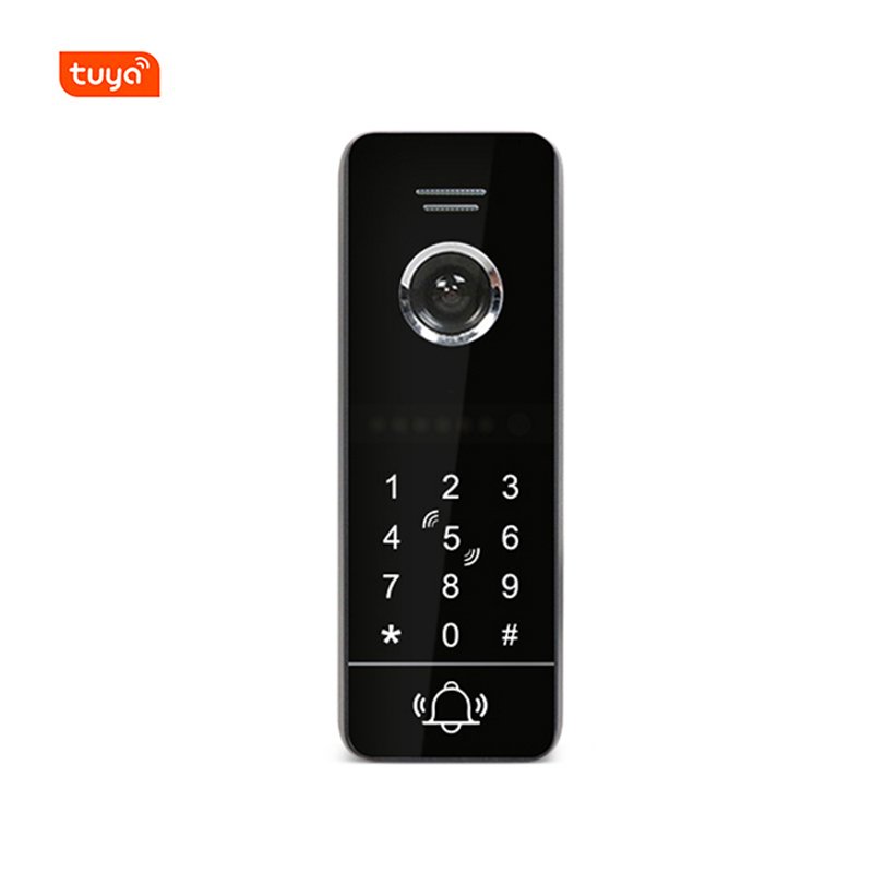 tuya smart wireless ip wifi video interphone intercom mobile phone app security devices keypad passwords codes access control