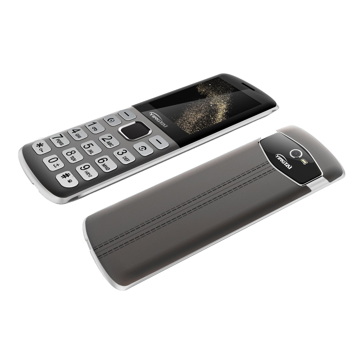 2.4 inch dual sim slim feature phone plated keypad metal body mobile phone 2G gsm quad band cell phone