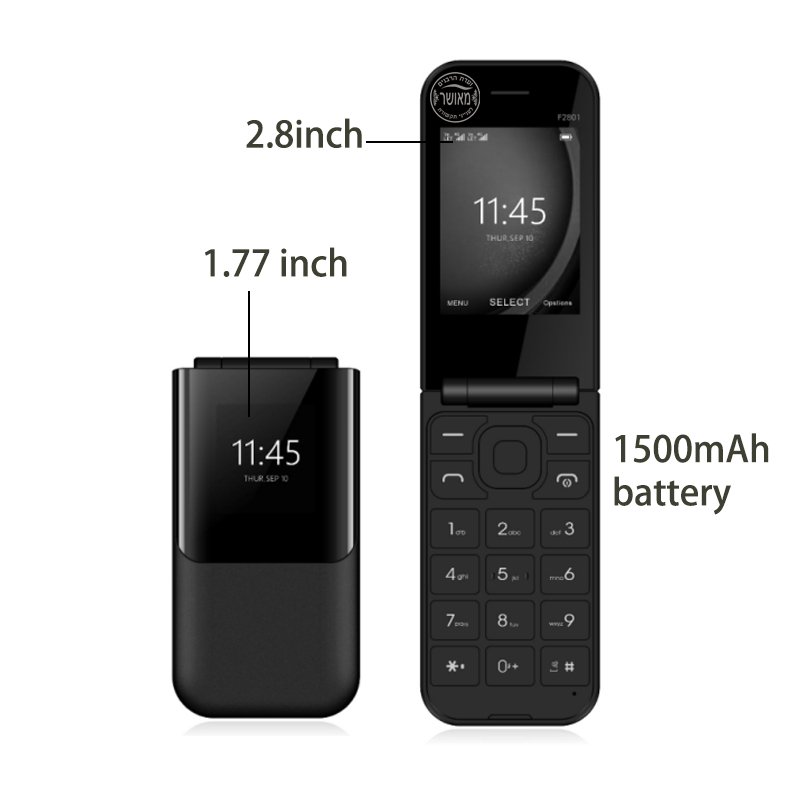 Oem 4g flip mobile phone for nokia senior elderly big keypad phone flip fold dual sim card 2.8inch screen T107 volte cellphones