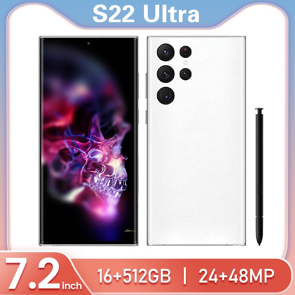 5G Smartphone S22 Ultra 7.3 inch Full Screen 12+256G Mobile Phones With stylus pen Original i phone11 keypad mobile phone