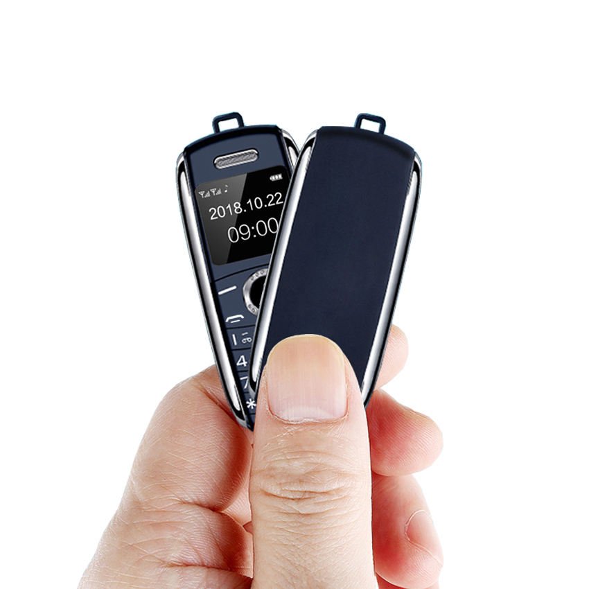Car Key Mobile Phone X8 0.66" 2G GSM Telephone Dual SIM Wireless Bluetooth Dialer Recording Finger Size Small Cellphone