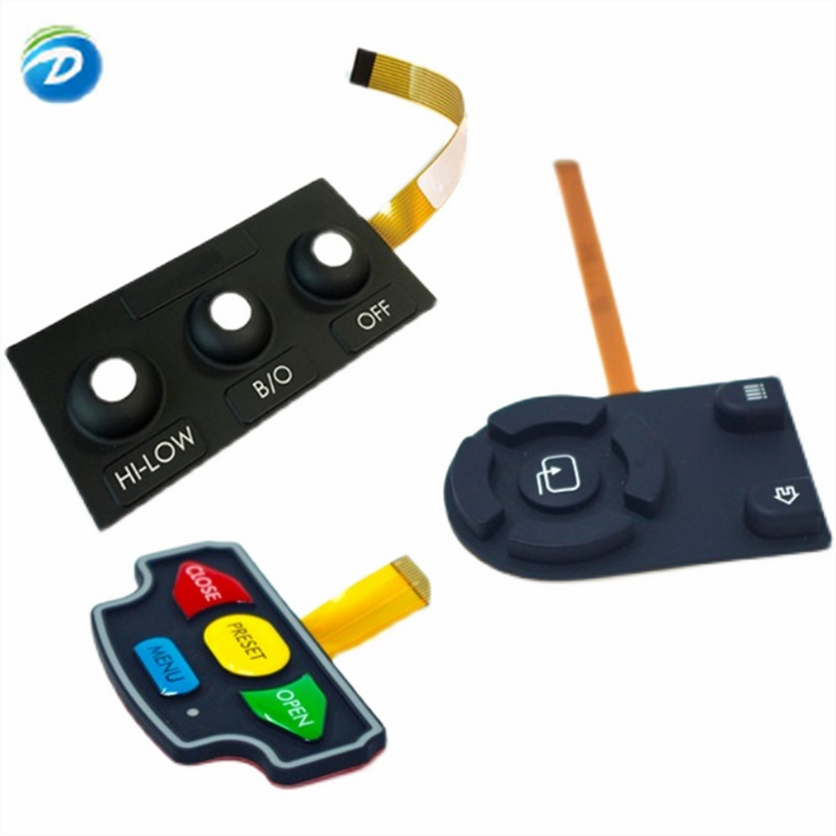 Deson Silicone Rubber Switch Button Membrane Numeric Keypad with Transparent Display LED Windows for Electric Apparatus