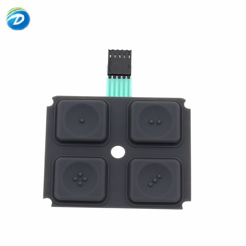 Deson Silicone Rubber Switch Button Membrane Numeric Keypad with Transparent Display LED Windows for Electric Apparatus