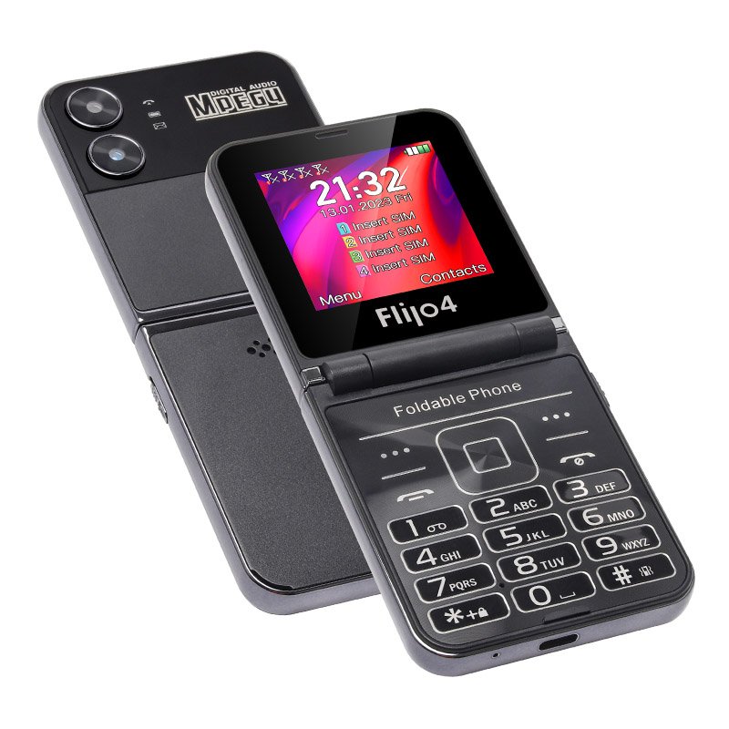Original Wholesale UNIWA F265 2.55 Inches 4 SIM 4 Standby Keypad Folding Mobile Phone