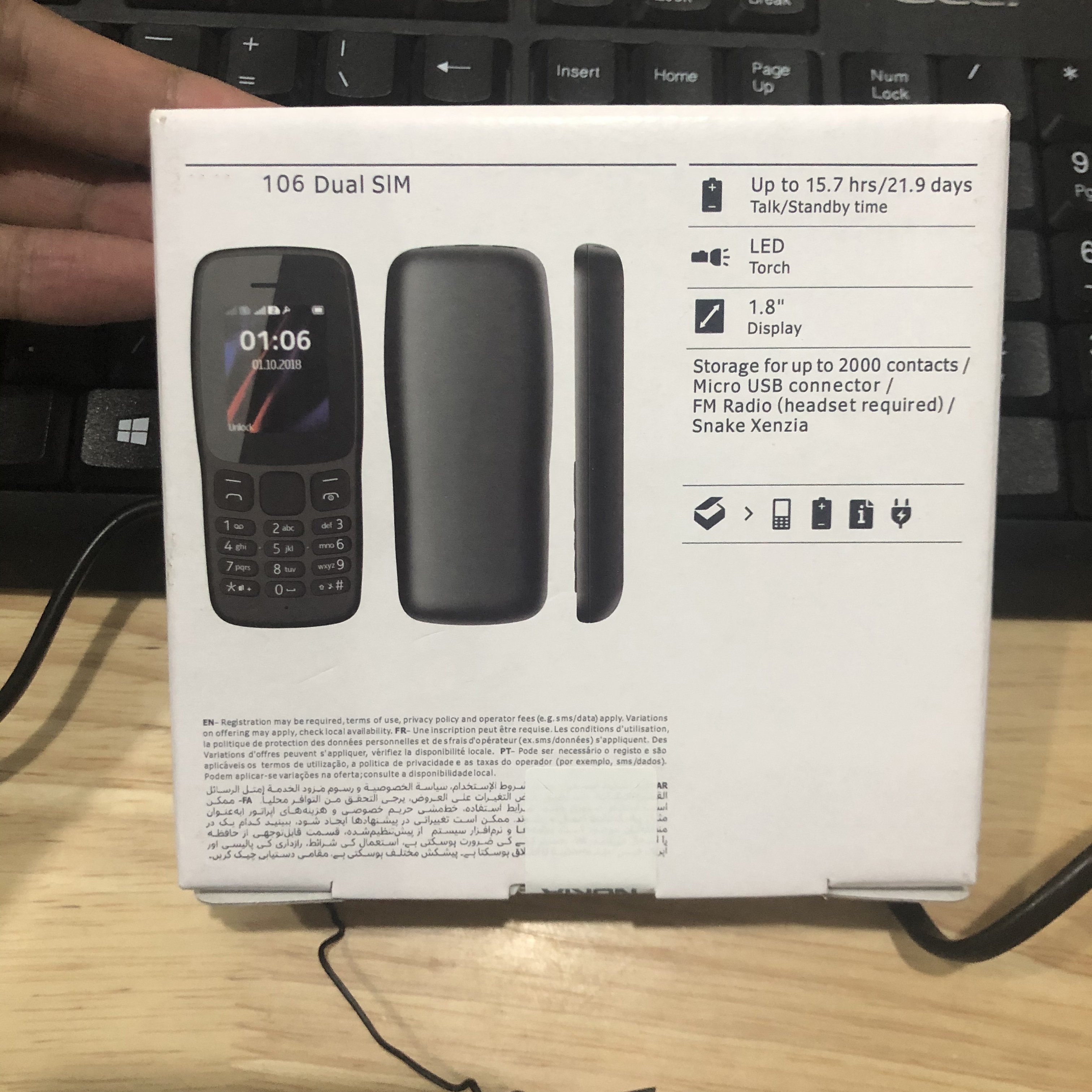 Low Price Black 1.77 Inch Cell Phone Dual Sim Card Cell Phone With Camera And Flashlight Mobile Phone For Nokia 106