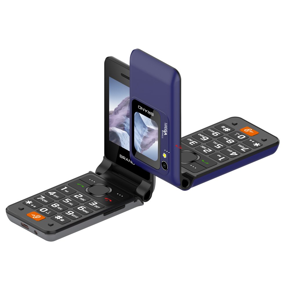 4G flip feature mobile phone dual screen 2.8/1.77 inch big button phone for kids&seniors