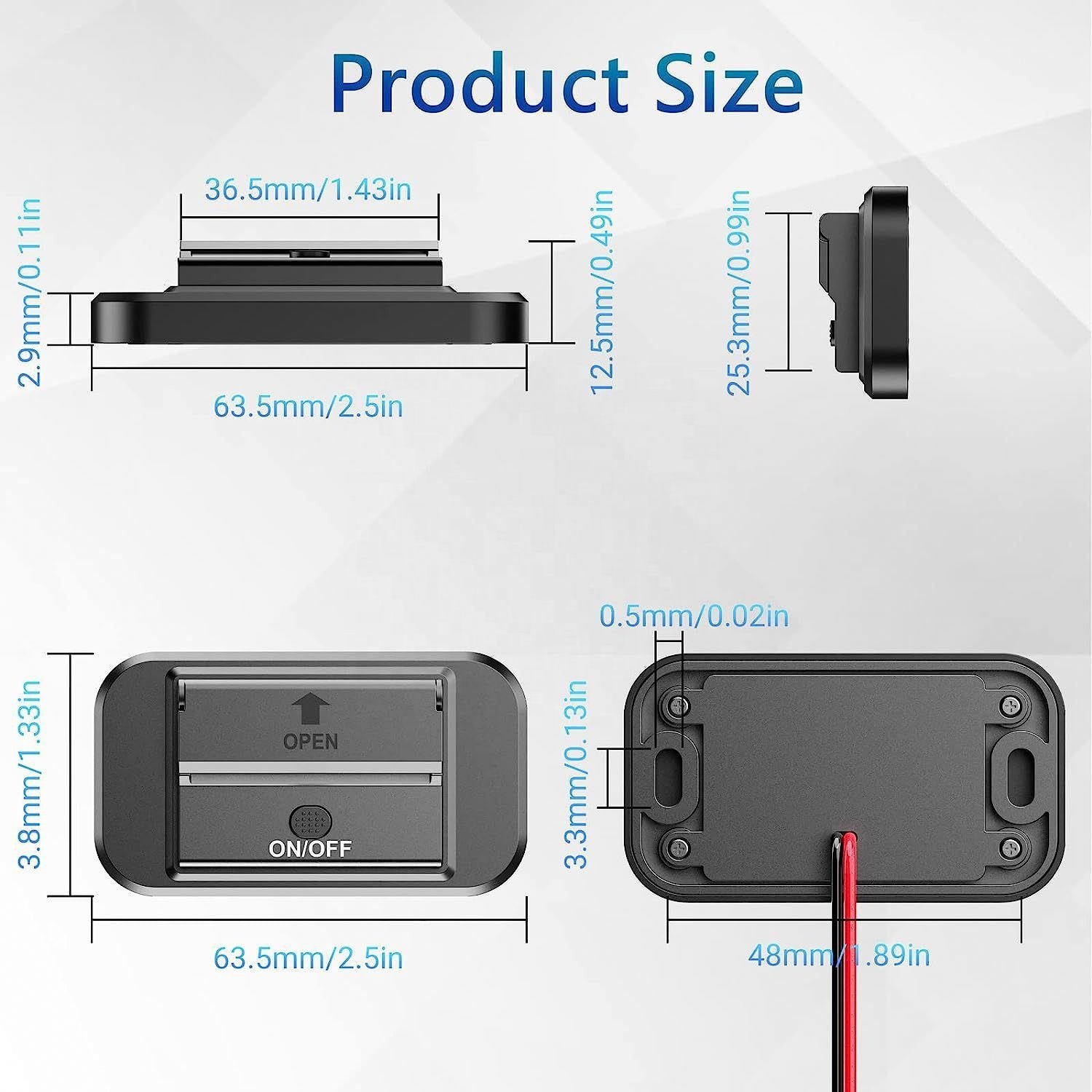 Modified multi-function car mobile phone charger bus RV yacht QC3.0 + PD3.0 with electronic button