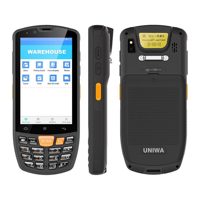 UNIWA HS006 Professional Industrial Android Mobile Computer Classical Keyboard Touch Screen with LTE IP65 Professional Scanner