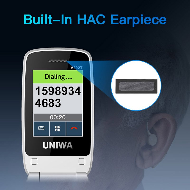 UNIWA LTE Unlocked Flip Mobile Phone Fold Button Keypad GSM Seniors Cellphone