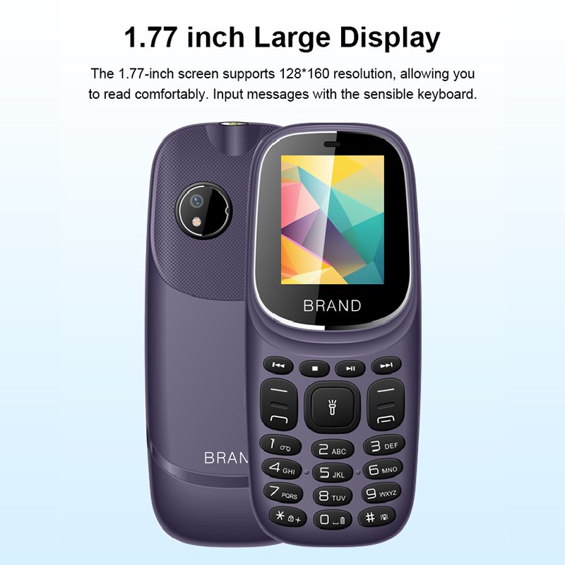 Factory Directly 1.77 Inch Unlocked 2G Super Cheap Feature Phone 2G Rubber Keyboard Mobile Cell Feature Phone