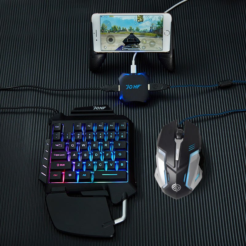 Newest Single Keypad Backlit Gaming Keyboard Mouse And Keyboard Controller For Mobile Phone Game Adaptor