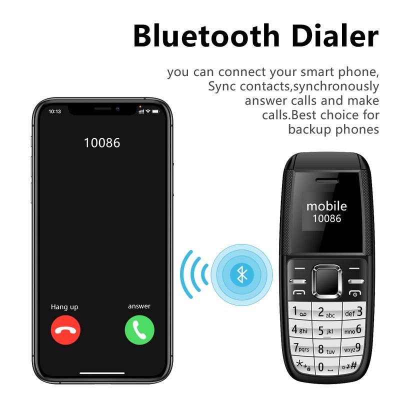 Mini BM200 Mini Keypad Phone Dual-Cards Dual Standby Without Camera 0.66 Inch GSM Quad Band Spare Small Cell Phone for Elderly