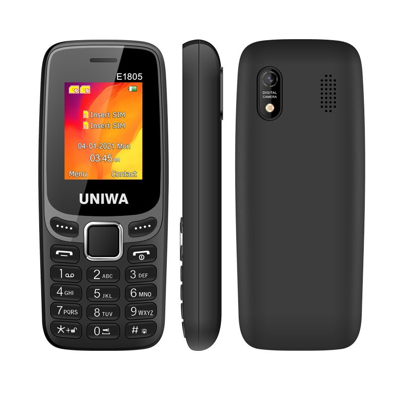 OEM Keypad Cell phone UNIWA E1805 1.77 Inch Screen Dual SIM Cards Type C Bar GSM Mobile Phone