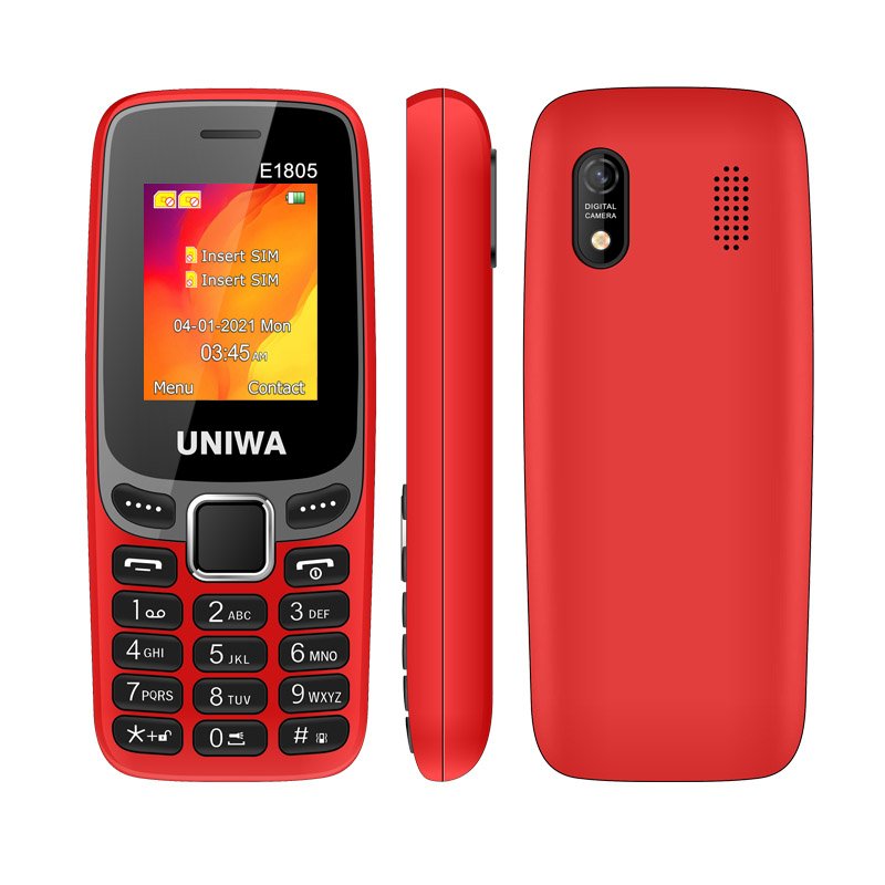 OEM Keypad Cell phone UNIWA E1805 1.77 Inch Screen Dual SIM Cards Type C Bar GSM Mobile Phone