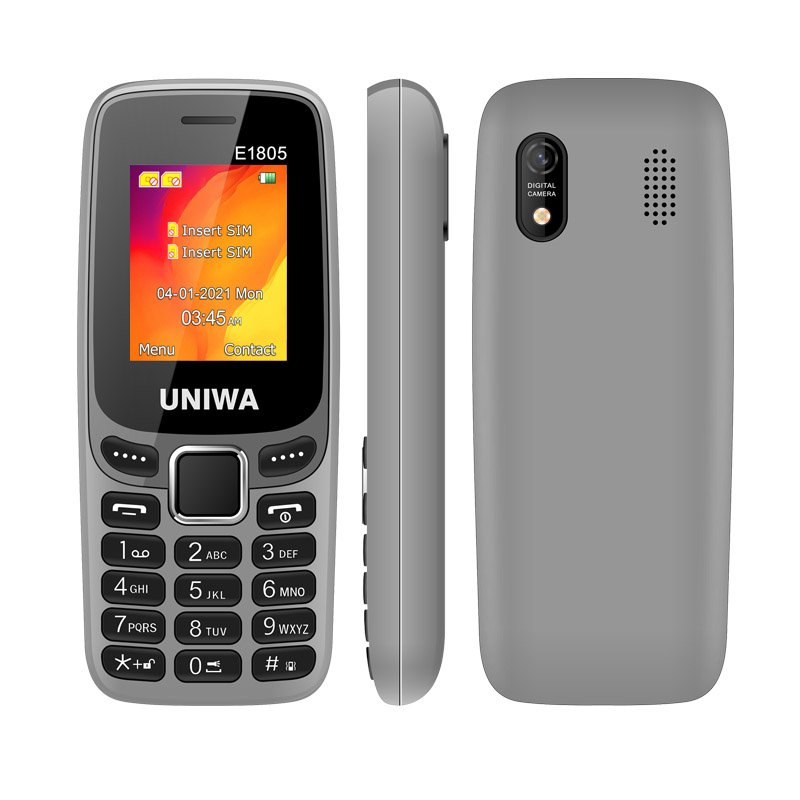 OEM Keypad Cell phone UNIWA E1805 1.77 Inch Screen Dual SIM Cards Type C Bar GSM Mobile Phone