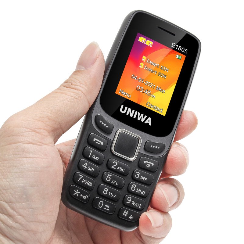 OEM Keypad Cell phone UNIWA E1805 1.77 Inch Screen Dual SIM Cards Type C Bar GSM Mobile Phone