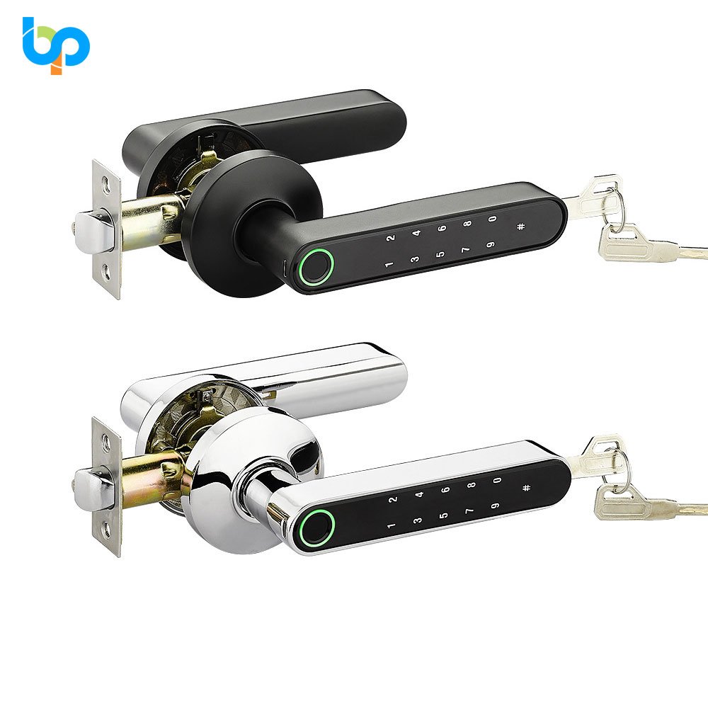 Smart Door Lock Wifi Tuya Wifi Ble App Electronic Keypad Card Fingerprint Door Locks For Home