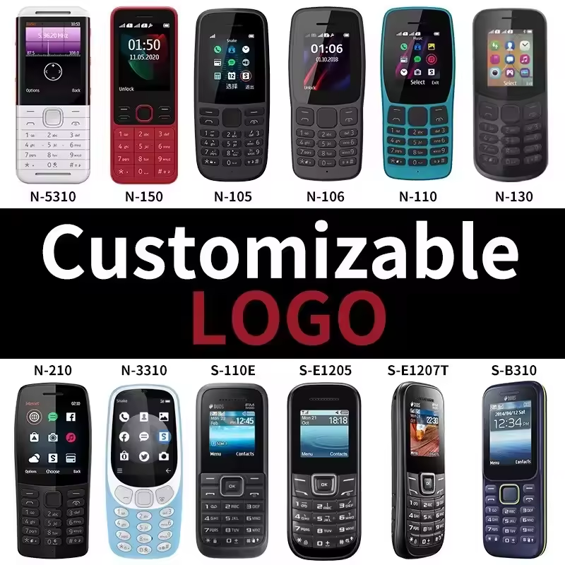 2024 Low End Phone 5310 6310 6300 Bar Feature Phone Wholesale Cheap 105 106 Keypad Mobile Phones