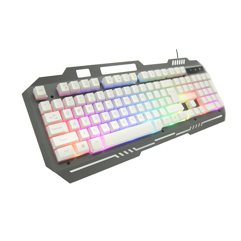 RGB Backlit Gamer Keyboards USB Wired Keyboard Computer Game Keyboard RGB for PC Laptop Black OEM Logo Printing USB