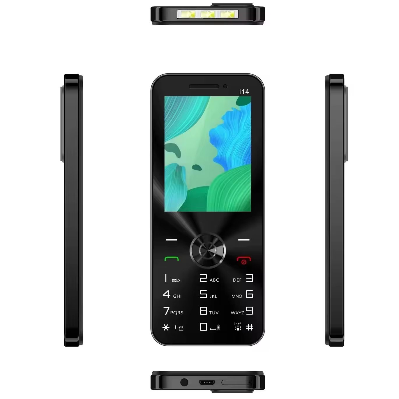 Best selling dual sim super slim 2.8 inch big keypad feature mobile phone i14