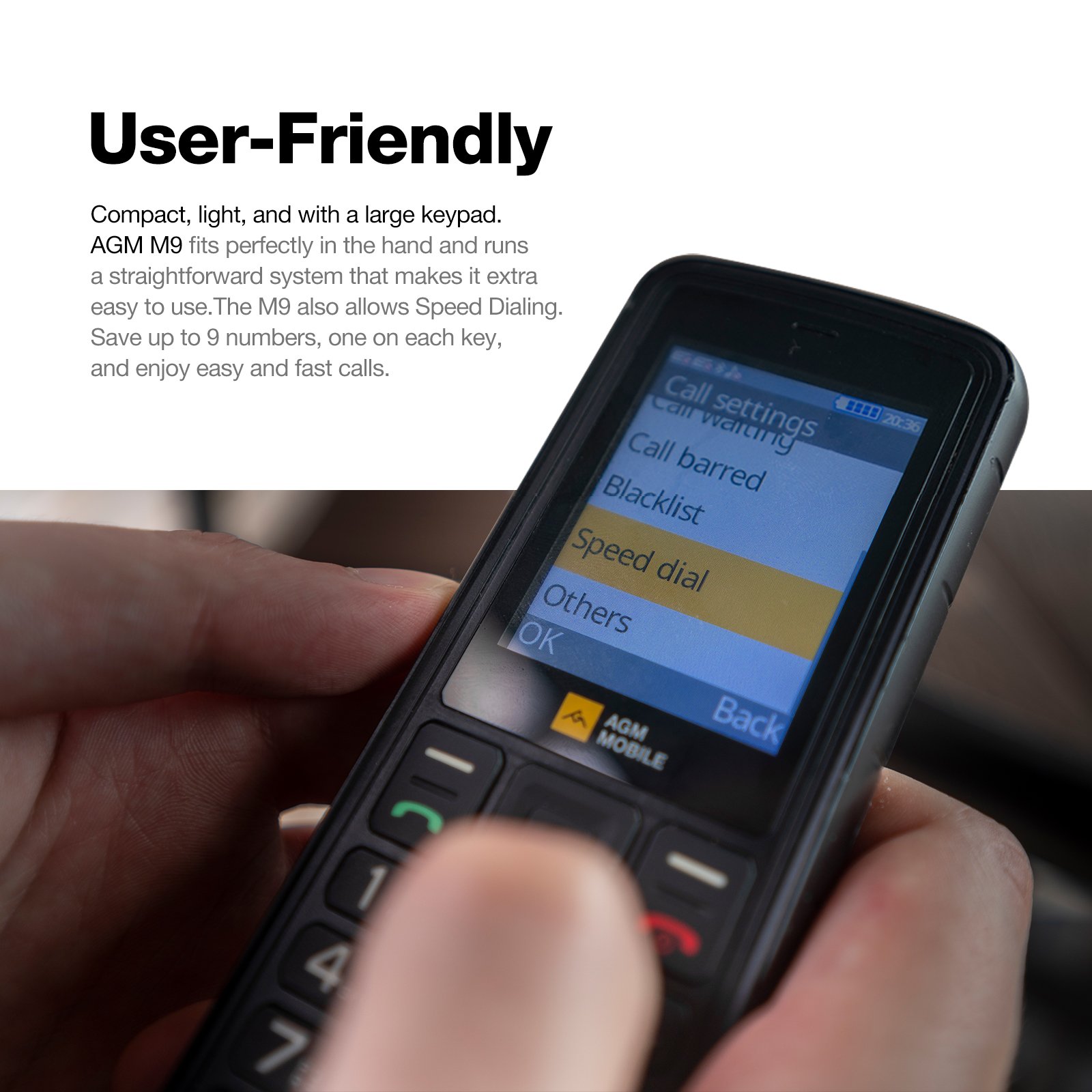 AGM M9 4G 48+128MB waterproof Ip68/Ip69K Rugged phone Keypad Mobile Phone 4G Rugged Feature Phones
