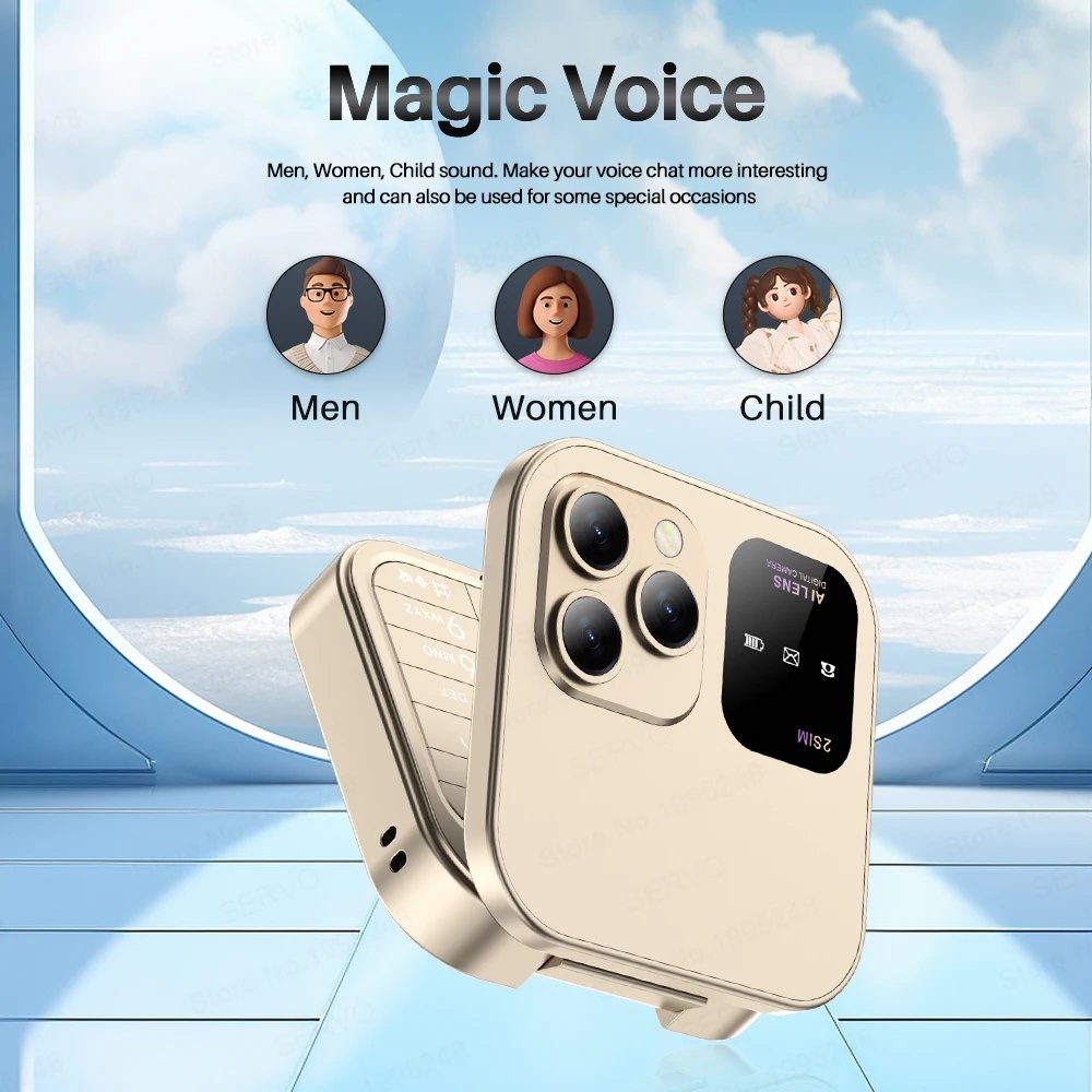 i16Pro Mobile Phone Auto Call Record Speed Dial FM Radio Mini Flip Phones Dual Sim Card Unlocked Mobile Phone Keypad Folded