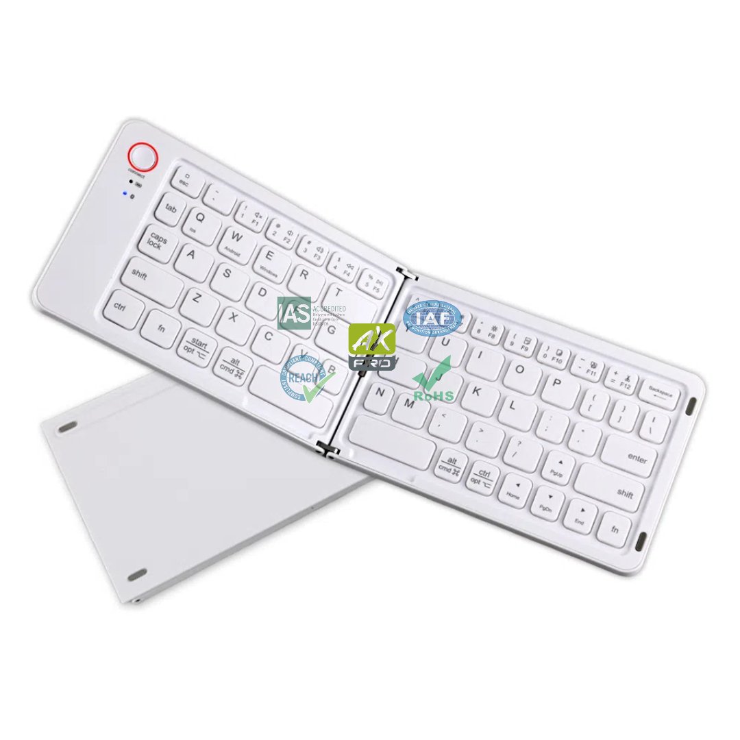Multicoloured Wireless Keyboard Folding Bluetooth for Laptop Mobile Phone Office Mini Portable Keypad