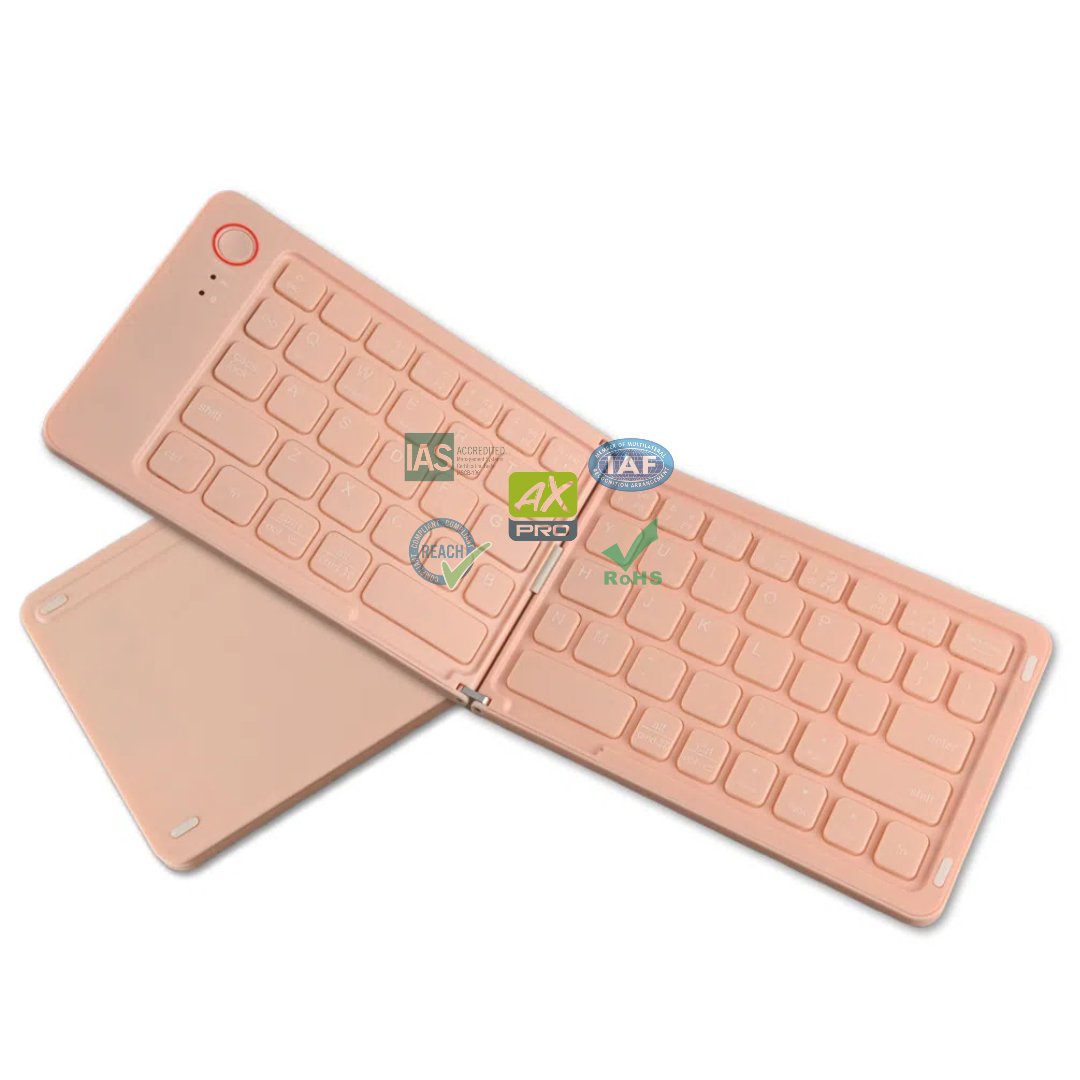 Multicoloured Wireless Keyboard Folding Bluetooth for Laptop Mobile Phone Office Mini Portable Keypad