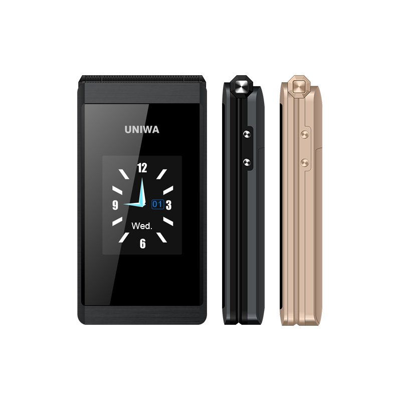 UNIWA X28 2.8/1.77 Inch Flip Mobile Phone SOS Function Big Button Keypad Phone