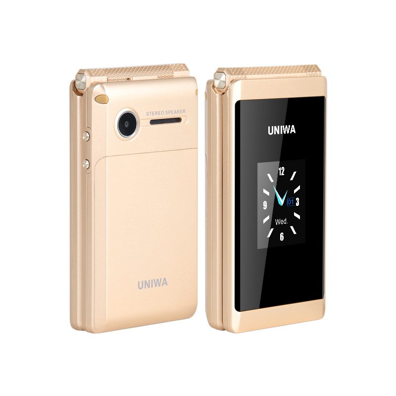 UNIWA X28 2.8/1.77 Inch Flip Mobile Phone SOS Function Big Button Keypad Phone