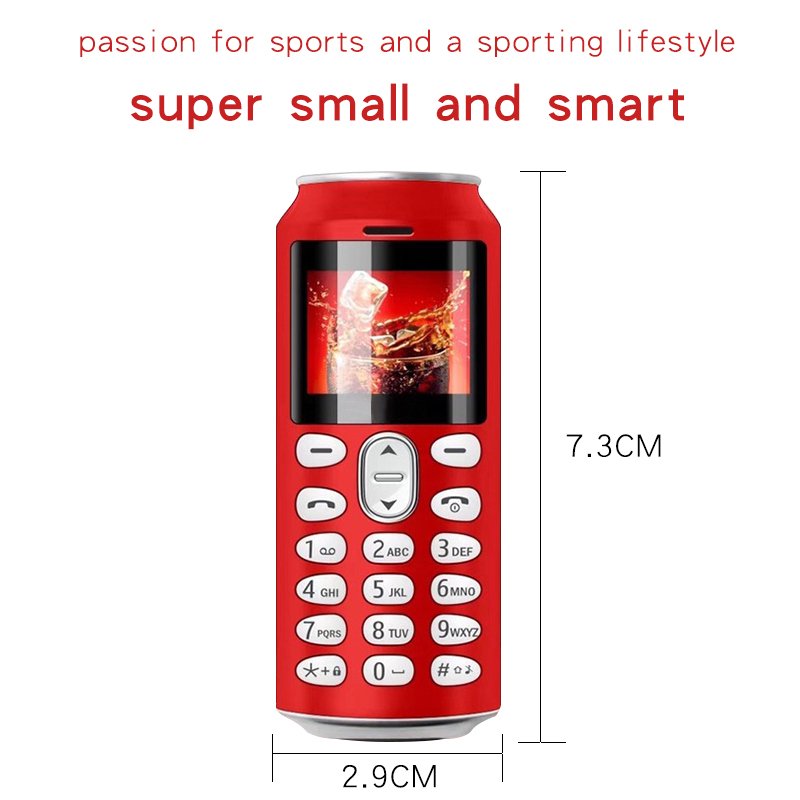 BM666 Can Shape Mini Mobile Feature Phone Card Phone With Camera Multiple Language for Elderly Kids Original Mobile Phone