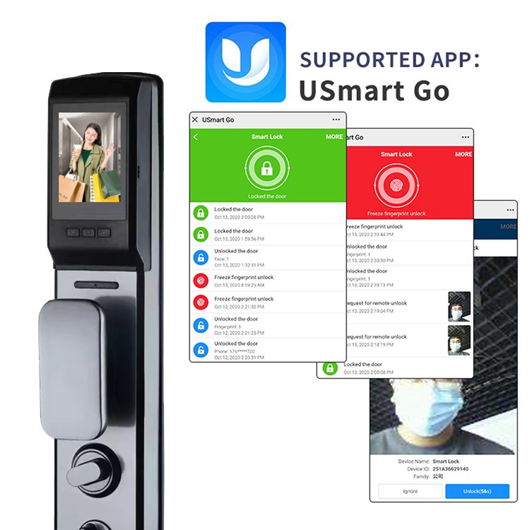 New Arrival Digital Keypad Door Lock Biometric Fingerprint Intelligent Camera Keyless Door Locks