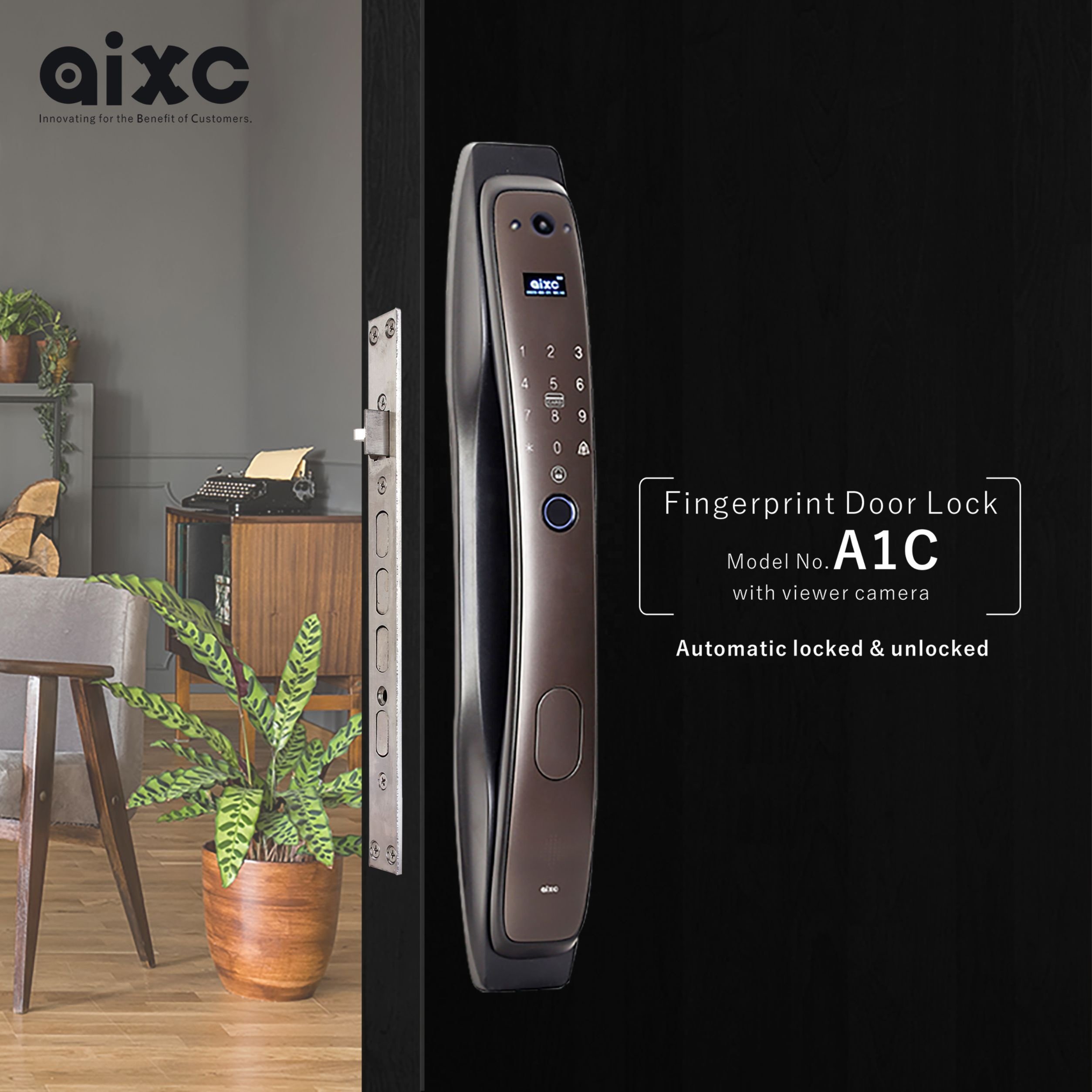 Factory New Trending High Security Smart Lock Fingerprint Automatic Smart Door Lock Phone Touch-Screen Keypad Password Lock
