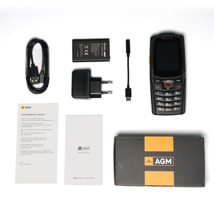 Factory price Agm M7 Rugged Handphone 2.4Inch 2GB+16GB 5200mAh Octa Core Keypad 4G Mobile Phones