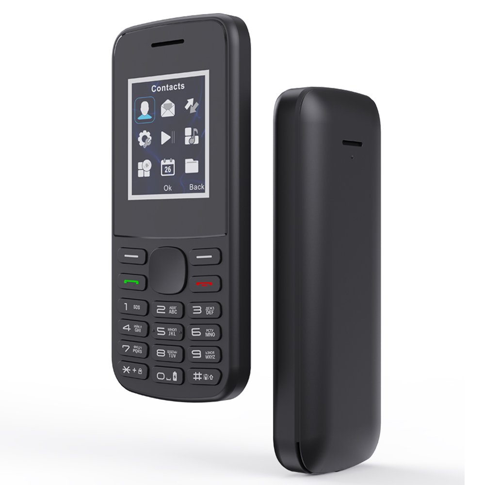 1.8 Inch Keypad Phone Low Cost GSM Mobile Phone with Torch MT6250D Bar Feature Phone Quad Bands without Camera for Global
