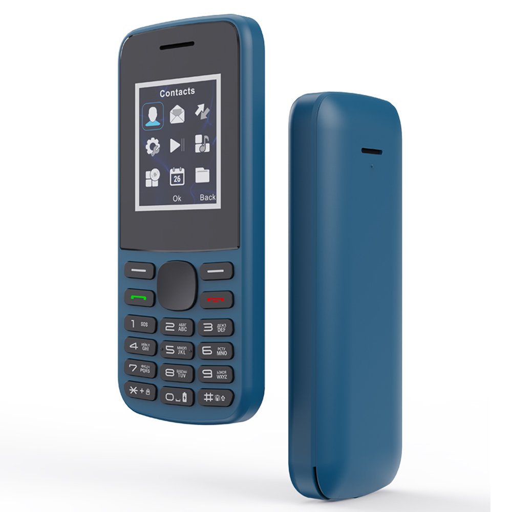 1.8 Inch Keypad Phone Low Cost GSM Mobile Phone with Torch MT6250D Bar Feature Phone Quad Bands without Camera for Global