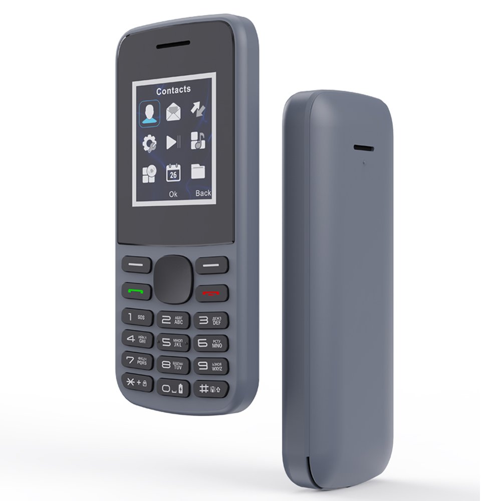 1.8 Inch Keypad Phone Low Cost GSM Mobile Phone with Torch MT6250D Bar Feature Phone Quad Bands without Camera for Global