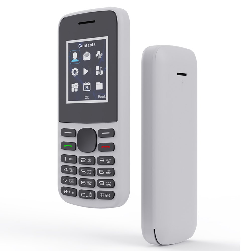 1.8 Inch Keypad Phone Low Cost GSM Mobile Phone with Torch MT6250D Bar Feature Phone Quad Bands without Camera for Global
