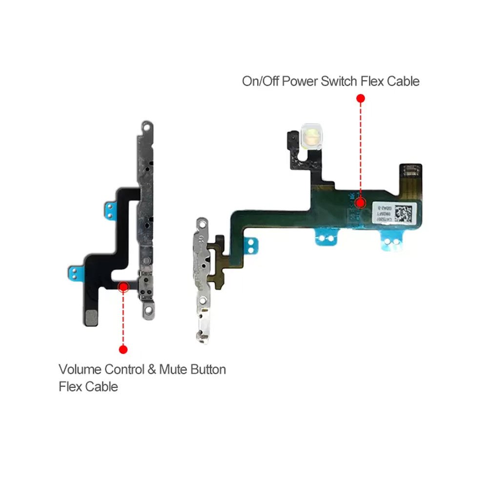 Volume Power Button On Off Key Switch Flex Cable For Phone 7 8 Plus X Xr Xs 11 12 13 Pro Max 13 mini Replacement Repair Parts