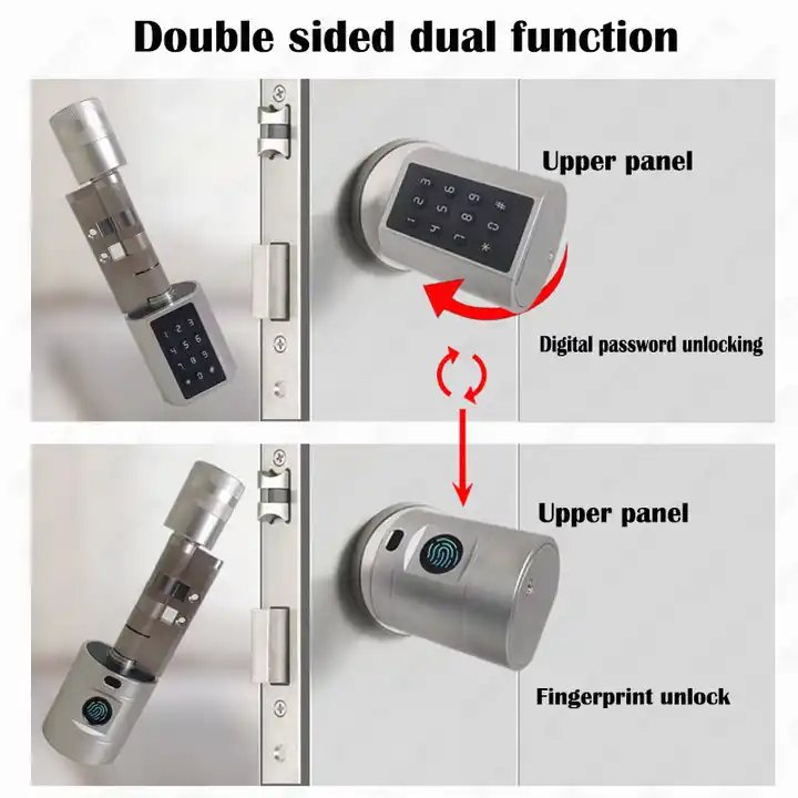 IP67 Smart Cylinder Lock Quality Competitive Price Key Cylinder Door Lock Digital Keypad Smart Lock Door Waterproof Outdoor