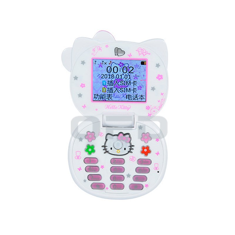 K688+ GSM Flip Phone Non-intelligent Keypad Mini Mobile Flip Cover Student Kids Cartoon Flip Phone