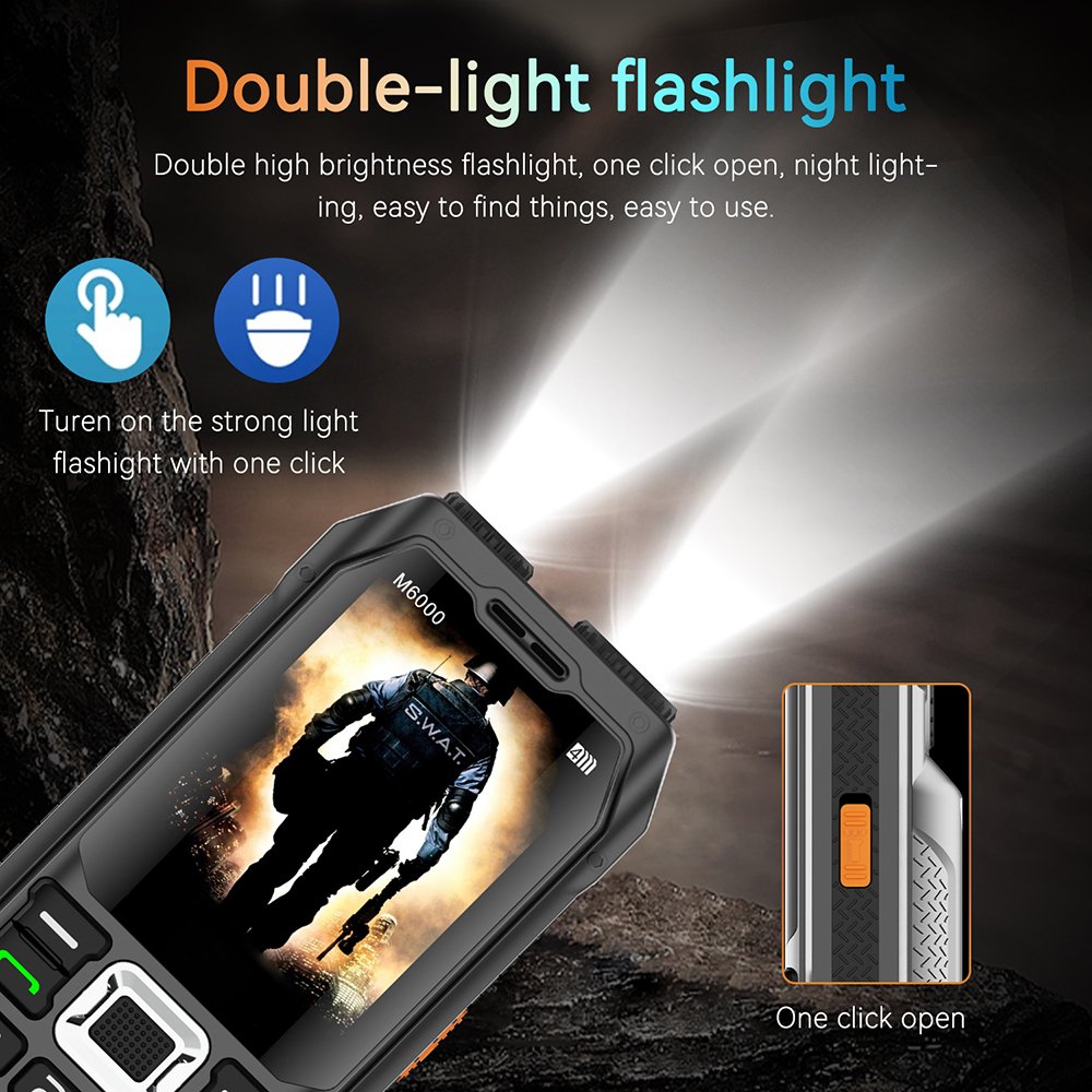 Factory Sales 4 Four sim cards big battery shockproof feature phone unlocked cell phones button keypad mobile phone