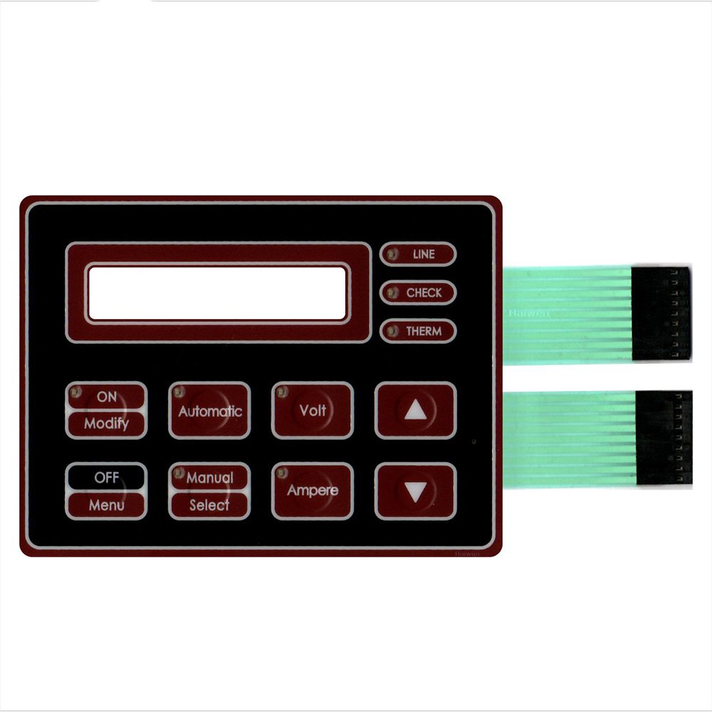 PET membrane switch panel with LCD window for mobile phone