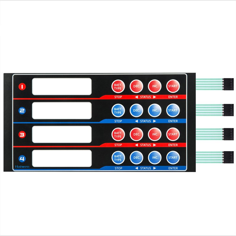 PET membrane switch panel with LCD window for mobile phone