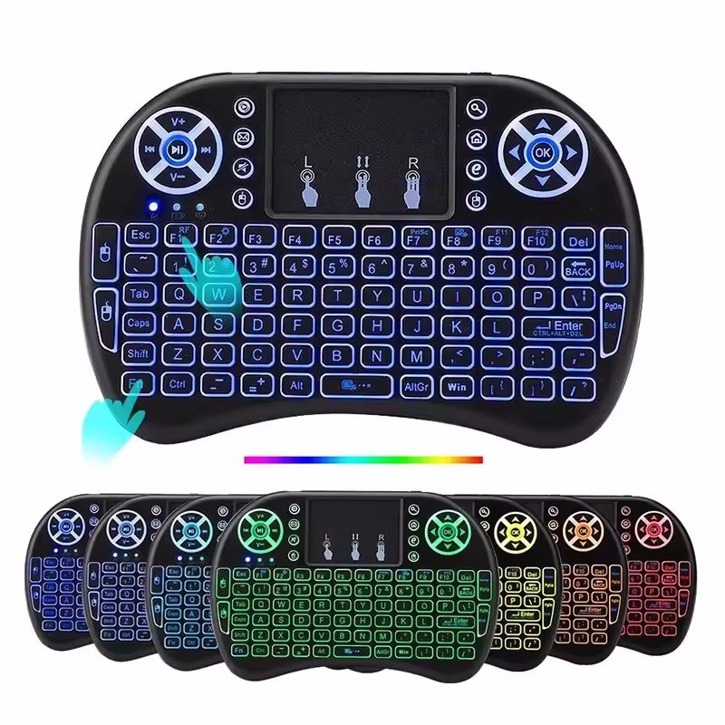 2024 hot selling TV computer Ultra-thin Portable 2.4GHz Wireless Keyboard Touchpd Mouse Mini Slim Keyboards with Numeric Keypad