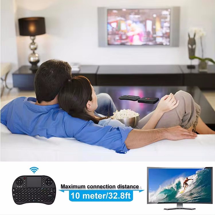 2024 hot selling TV computer Ultra-thin Portable 2.4GHz Wireless Keyboard Touchpd Mouse Mini Slim Keyboards with Numeric Keypad
